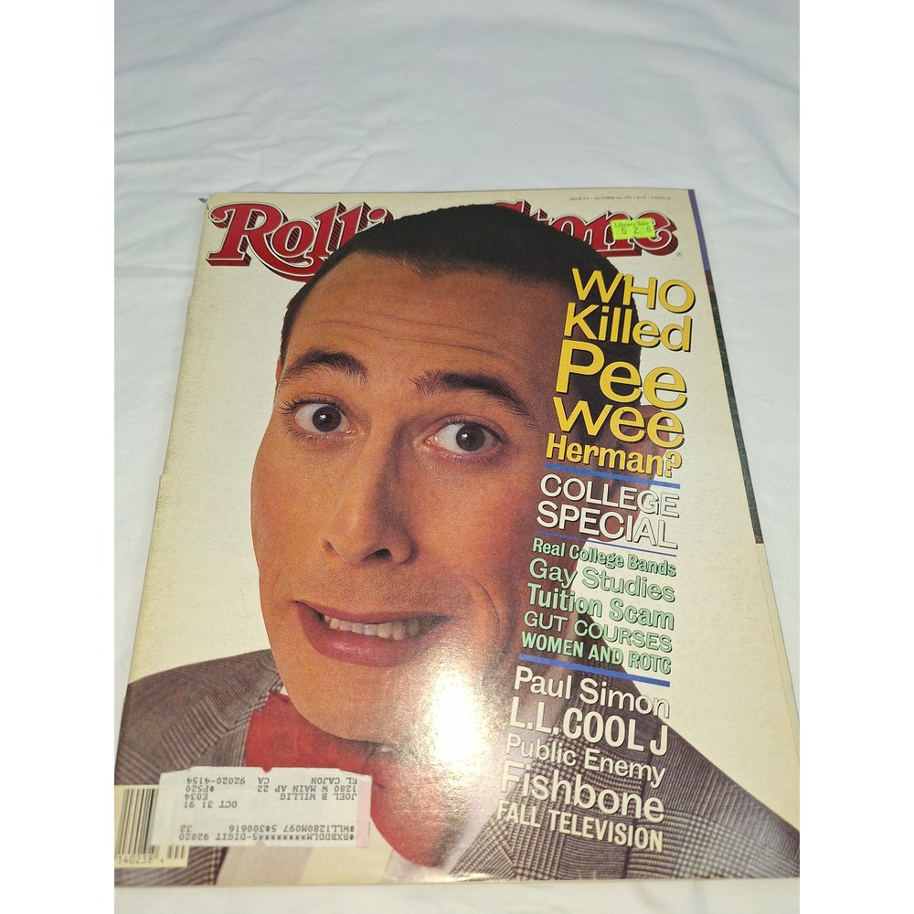 Rolling Stone Magazine Issue 614 Oct 3 1991 Pee-wee Herman Paul Simon LL Cool J